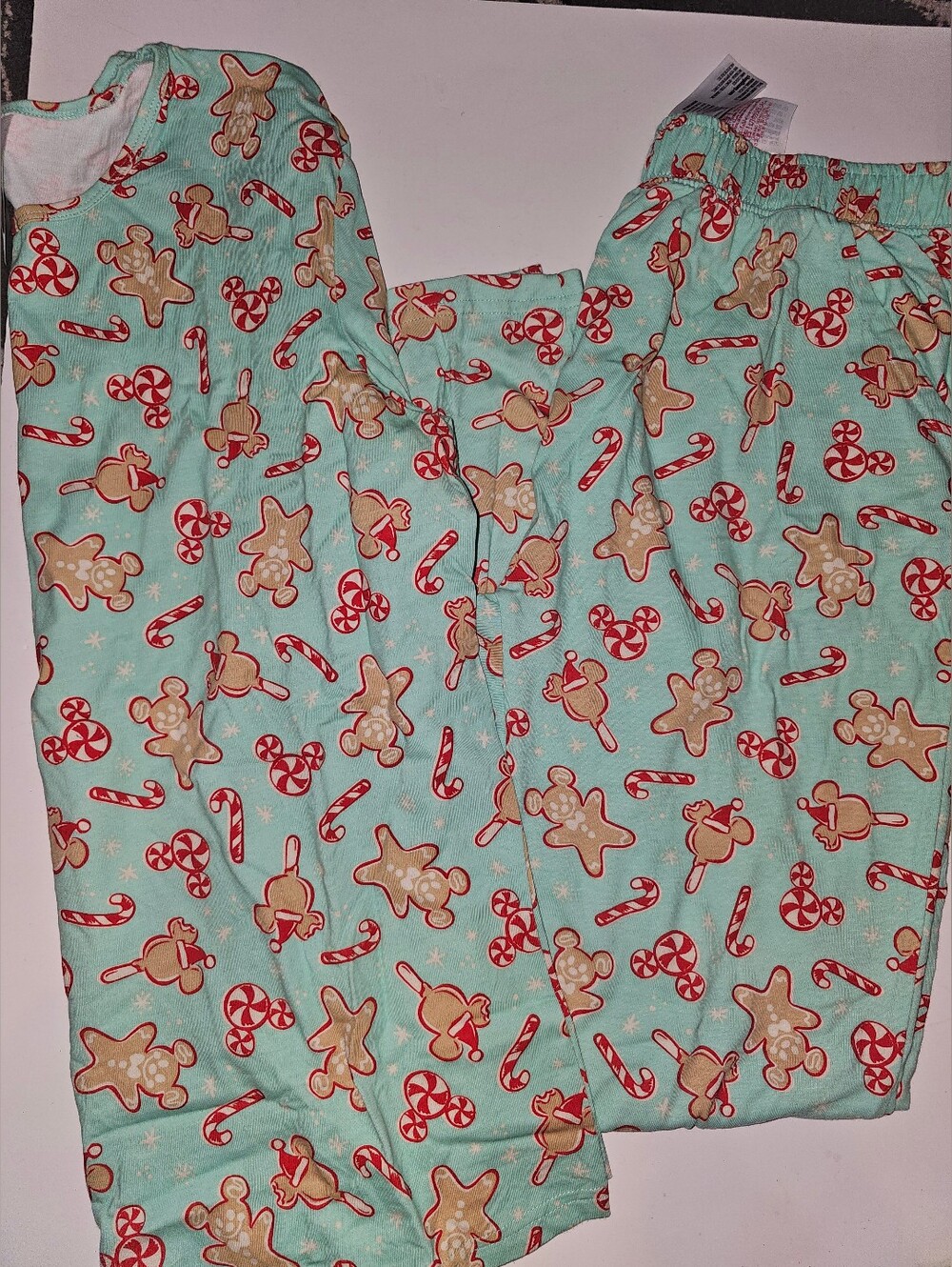 Disney Parks Mickey Mouse Christmas Gingerbread pajama set Sz L